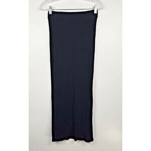 Madden Girl Women's Junior's Small Black Ribbed Maxi Bodycon Style Skirt NWOT